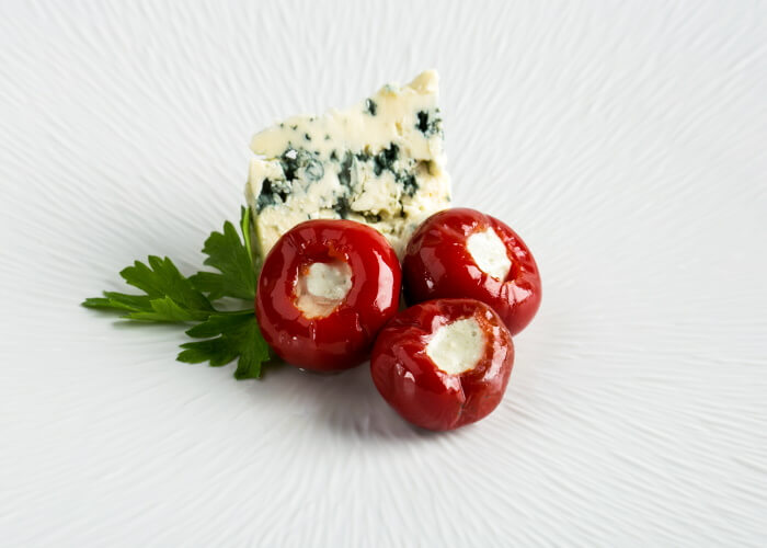 RED CHERRY PEPPER <br>STUFFED BLUE CHEESE