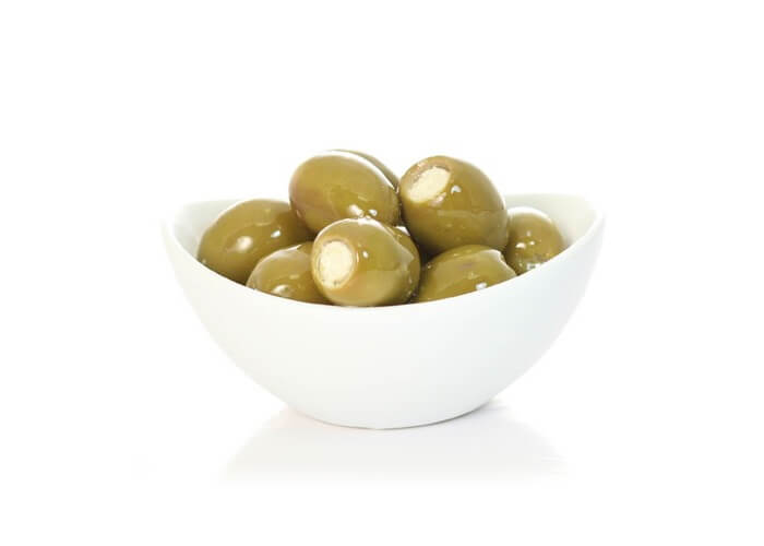 GREEN OLIVES STUFFED <br>WITH BLUE CHEESE